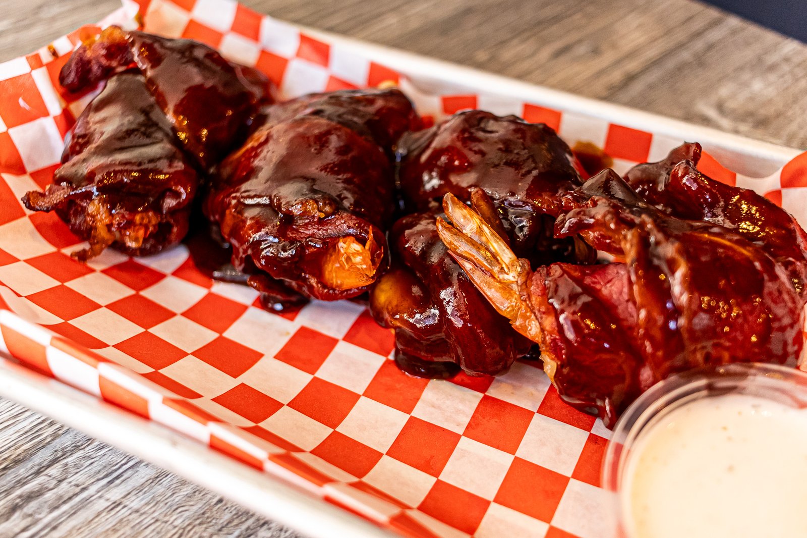 Family-style BBQ catering spread